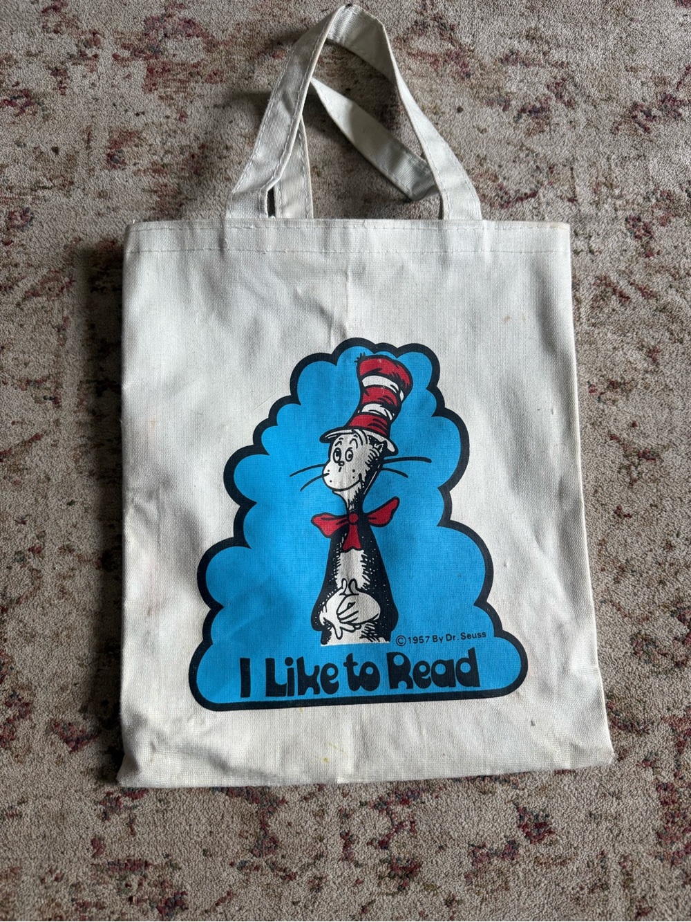 Dr. Seuss Cat in the Hat Tote — Blue, Red, Black, White
